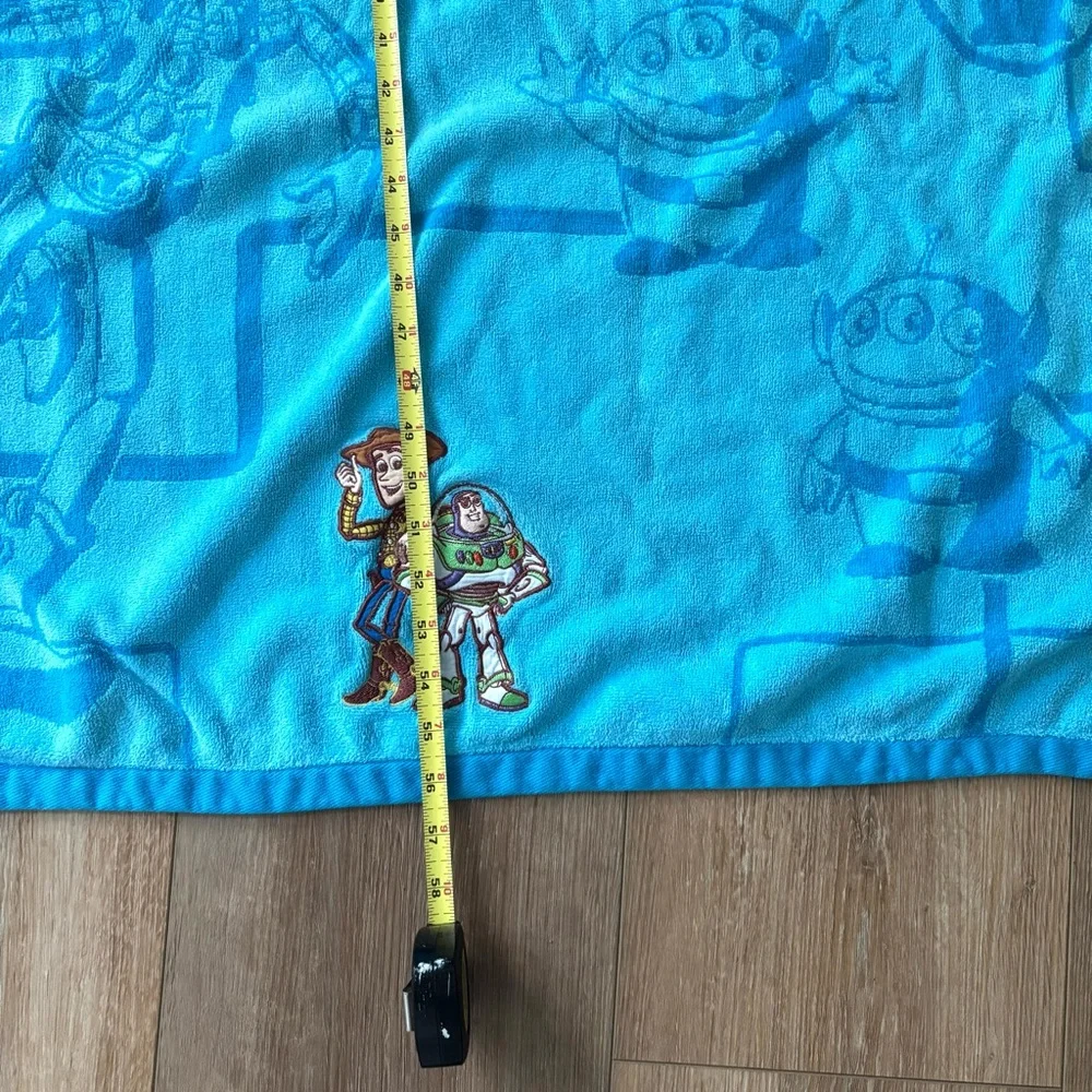 Disney Toy Story Embroidered Beach Towel‎ Woody Buzz Pixar Blue Aliens Bath